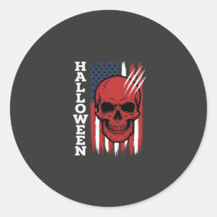 Halloween-Totenkopf-Flagge Vektordesign_1 Runder Aufkleber