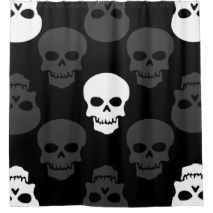 Halloween-Totenkopf gotischer Horror gruselig unhe Duschvorhang
