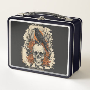 Halloween-Totenkopf Metall Brotdose