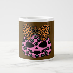 Halloween, Totenkopf-Muster, Gesicht Kürbis, Moder Jumbo-Tasse