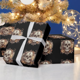 Halloween, Totenkopf-Muster, Kerzenlicht Calavera, Geschenkpapier