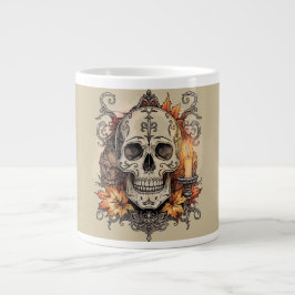 Halloween, Totenkopf-Muster, Kerzenlicht Calavera, Jumbo-Tasse