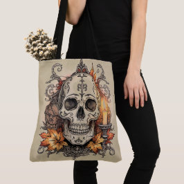 Halloween, Totenkopf-Muster, Kerzenlicht Calavera Tasche