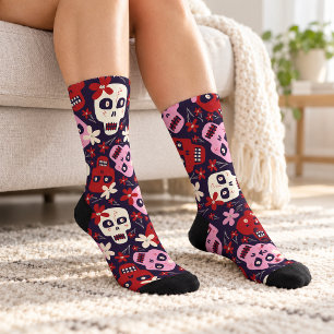 Halloween-Totenkopf Socken