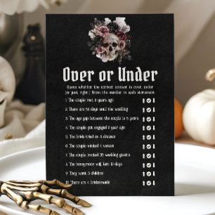 Halloween-Totenkopf-Über-oder-Unter-Brautparty-Spi Einladung