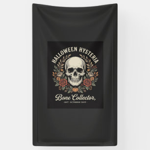 Halloween-Totenschädel-Blumen-Knochen-Sammler-Desi Banner