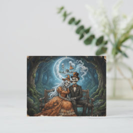 Halloween-Totenschädel Kindheitserinnerungen Postkarte