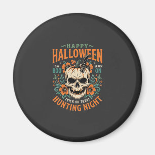 Halloween-Totenschädel-Kürbis-Jagd-Nacht-Design_1 Magnet
