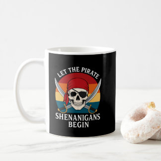 Halloween-Totenschädel lässt Piraten-Mischief begi Kaffeetasse