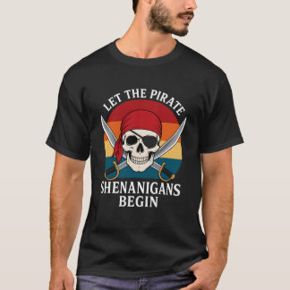 Halloween-Totenschädel lässt Piraten-Mischief begi T-Shirt