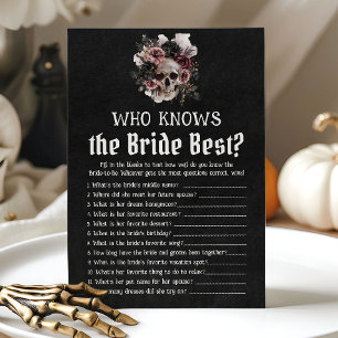 Halloween-Totenschädel Wer kennt die Braut am best Einladung