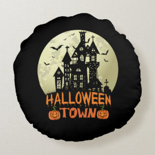 Halloween Town Rundes Kissen