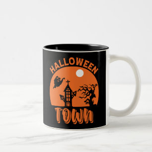 Halloween Town - Spuk House & Pumpkin Zweifarbige Tasse