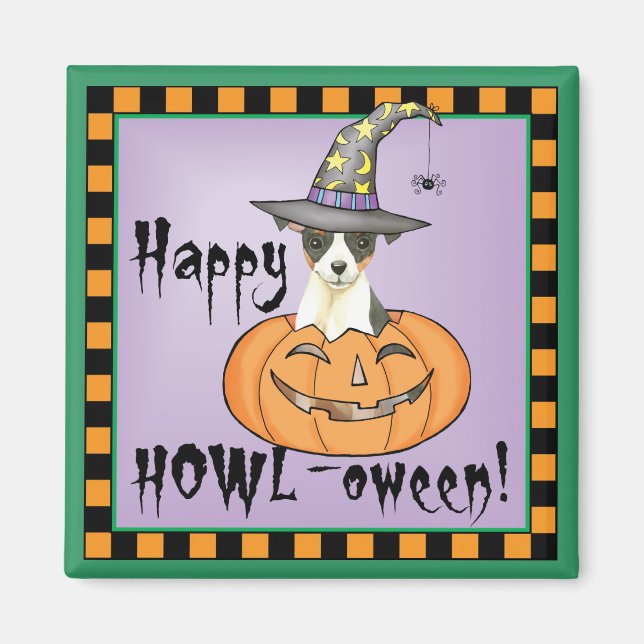 Halloween Toy Fox Terrier Magnet (Vorne)