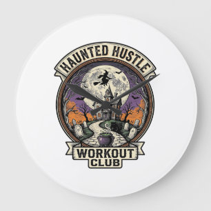 Halloween-Trainingshemd Haunted Hustle Gravur A Große Wanduhr