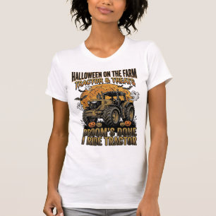 Halloween-Traktor-Shirt Lustiges Farm-Hexen-Fahren T-Shirt