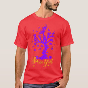 Halloween Tree Spooky Night Boo mit Katzen und Pum T-Shirt