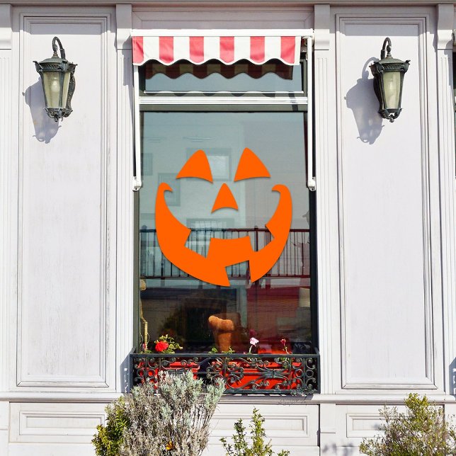 Halloween Trendy Lächeln Pumpkin Face Window Decal Fensteraufkleber (Von Creator hochgeladen)