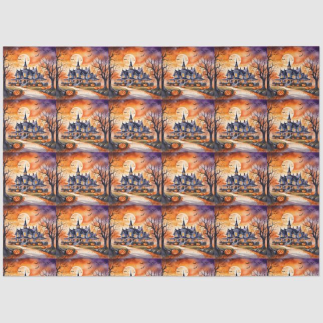 Halloween Trendy Pumpkin Autumn Collection Seidenpapier (Vorderseite)