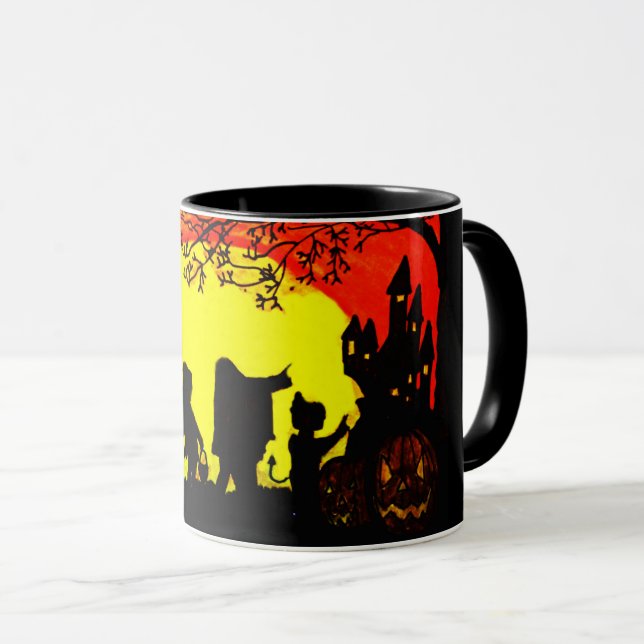 HALLOWEEN TRICK ODER BEHANDLER TASSE (VorderseiteRechts)