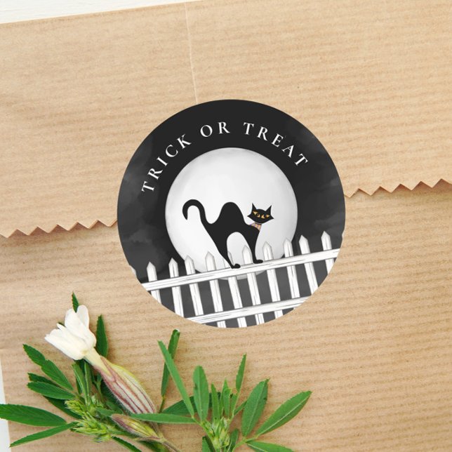 Halloween-Trick oder Behandlung einer Beängstigend Runder Aufkleber (Von Creator hochgeladen)