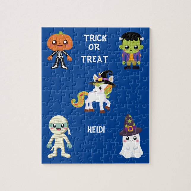 HALLOWEEN "TRICK ODER BEHANDLUNG KIDS PUZZLE PERSO (Vertikal)