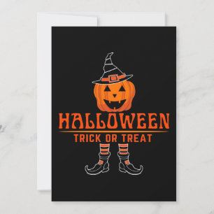 halloween trick oder gürten Kürbis Einladung