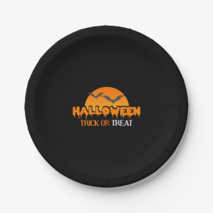 Halloween - Trick oder Leckerbissen Pappteller