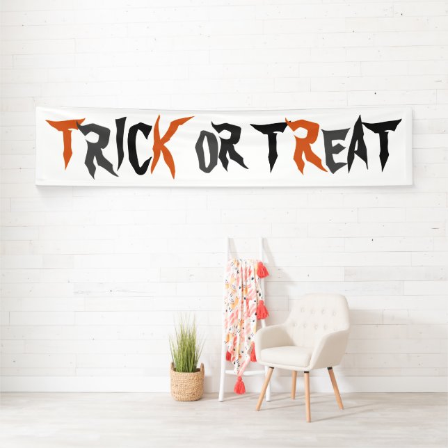 Halloween-Trick oder Leckerei-gespenstischer Text Banner (Insitu)
