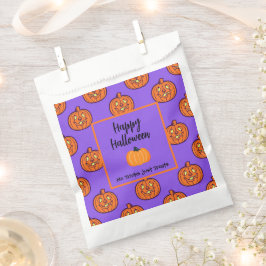 Halloween-Trick oder Orangenkürbis-Goody-Tasche Geschenktütchen