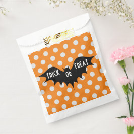 Halloween-Trick oder Orangenpolka-Punkte Geschenktütchen