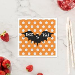 Halloween-Trick oder Orangenpolka-Punkte Serviette