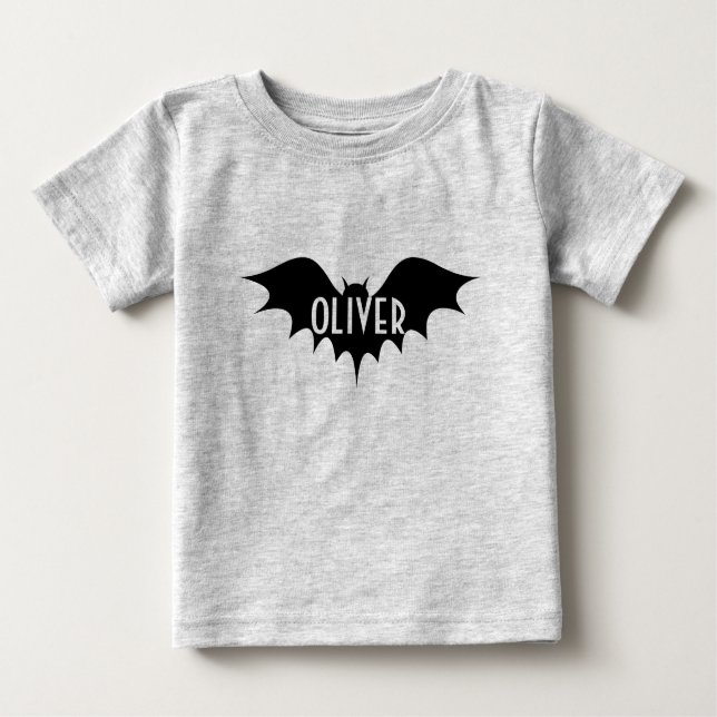 Halloween-Trick oder personalisierte Monogramm beh Baby T-shirt (Vorderseite)