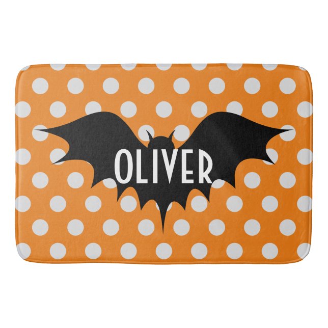 Halloween-Trick oder personalisierte Monogramm beh Badematte (Vorderseite)
