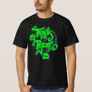 Halloween Trick oder T - Shirt für Lila grünen Tex