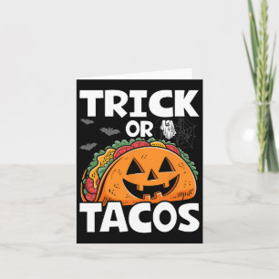 Halloween Trick oder Tacos mexikanische Kostüme Mä Karte