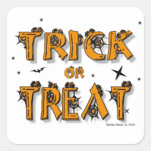 Halloween - Trick oder Treat - Aufkleber