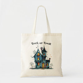 Halloween Trick oder Treat Bag mit Creepy House Tragetasche