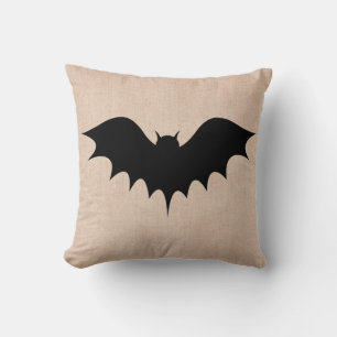 Halloween Trick oder Treat Beängstigend Bat Burlap Kissen