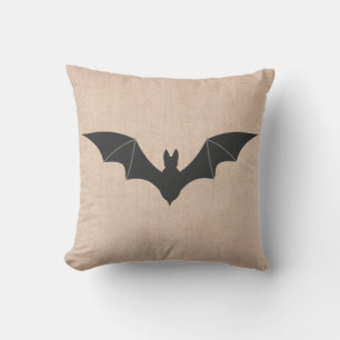 Halloween Trick oder Treat Beängstigend Bat Burlap Kissen