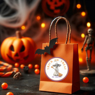 Halloween Trick oder Treat Big Mit Augen Witz in W Runder Aufkleber