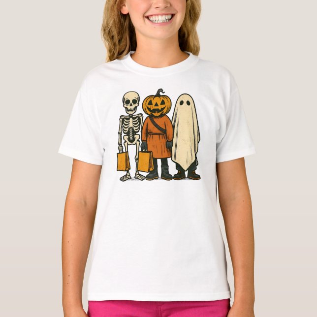 Halloween-Trick oder Treat-Crew T-Shirt (Vorderseite)