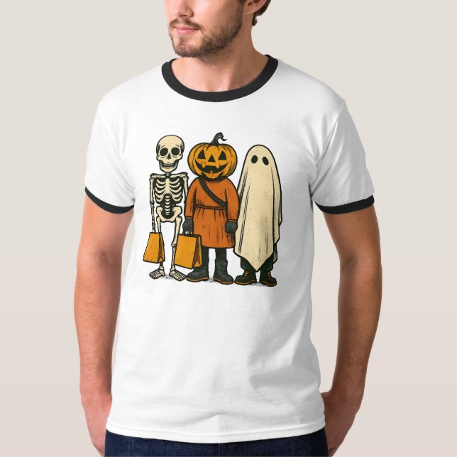Halloween-Trick oder Treat-Crew T-Shirt (Vorderseite)
