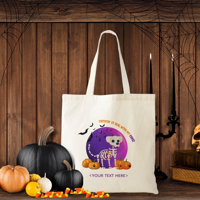 Halloween Trick oder Treat Dog Candy Tote Bag Tragetasche (Trick or Treat OR show up to the Halloween party in style. Represent your favorite dog breed!!)