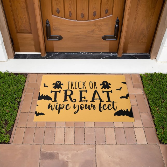 Halloween Trick oder Treat Door Mat - Wischen Sie  Fußmatte (Außenbereich)