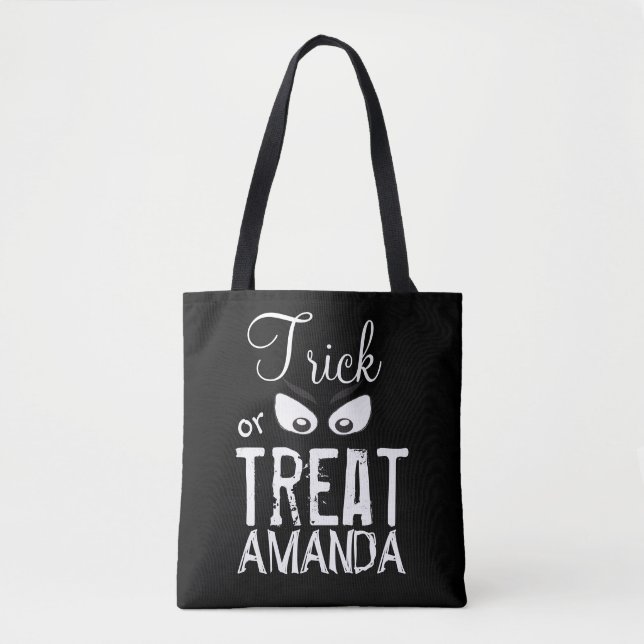Halloween Trick oder Treat einfache Beängstigende  Tasche (Vorderseite)