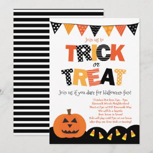 Halloween Trick oder Treat Einladung