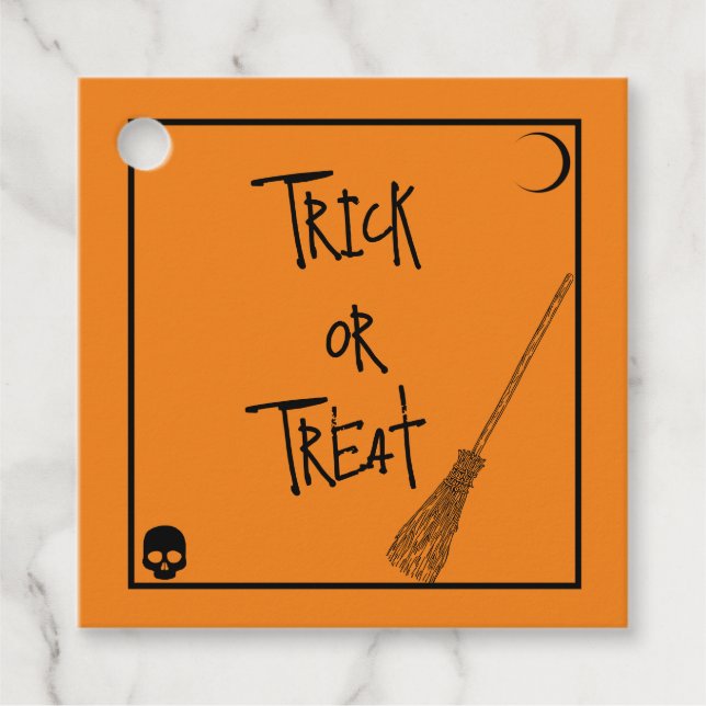 Halloween Trick oder Treat Favor Geschenkanhänger (Vorderseite)