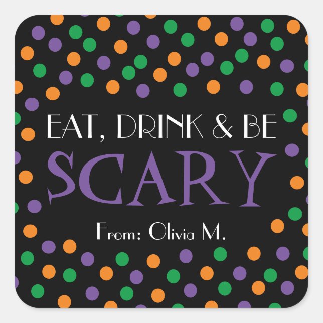 Halloween Trick oder Treat Favor Sticker (Vorderseite)