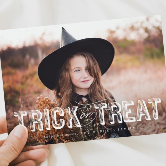 Halloween Trick oder Treat Foto Card Einladung (Von Creator hochgeladen)